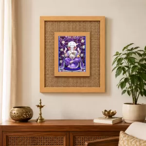 Lord Ganesha Laminated Jute Wall Photo Frame, 14 X 16 Inch (F173986) Lord Ganesha Laminated Jute Wall Photo Frame, 14 X 16 Inch (F173986)