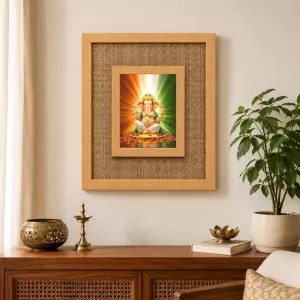 Lord Ganesha Laminated Jute Wall Photo Frame, 14 X 16 Inch (F174008) Lord Ganesha Laminated Jute Wall Photo Frame, 14 X 16 Inch (F174008)