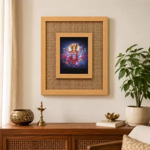 Lord Bramha Laminated Jute Wall Photo Frame, 14 X 16 Inch (F174030)