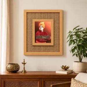 Swami Vivekananda Laminated Jute Wall Photo Frame, 14 X 16 Inch (F174034) Swami Vivekananda Laminated Jute Wall Photo Frame, 14 X 16 Inch (F174034)