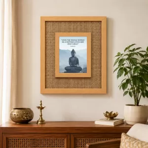 Buddha Laminated Jute Wall Photo Frame, 14 X 16 Inch (F174041) Buddha Laminated Jute Wall Photo Frame, 14 X 16 Inch (F174041)