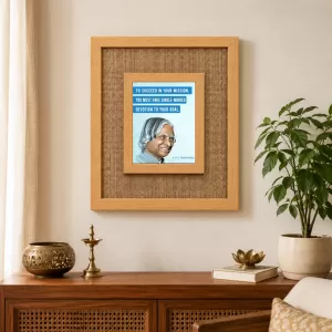 A P J Abdul Kalam Laminated Jute Wall Photo Frame, 14 X 16 Inch (F174052) A P J Abdul Kalam Laminated Jute Wall Photo Frame, 14 X 16 Inch (F174052)