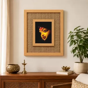 Durga Maa Laminated Jute Wall Photo Frame, 14 X 16 Inch (F174069) Durga Maa Laminated Jute Wall Photo Frame, 14 X 16 Inch (F174069)