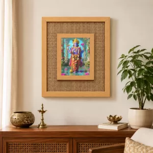Lord Vishnu Laminated Jute Wall Photo Frame, 14 X 16 Inch (F174084) Lord Vishnu Laminated Jute Wall Photo Frame, 14 X 16 Inch (F174084)