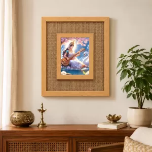 Goddess Saraswati Laminated Jute Wall Photo Frame, 14 X 16 Inch (F174107) Goddess Saraswati Laminated Jute Wall Photo Frame, 14 X 16 Inch (F174107)