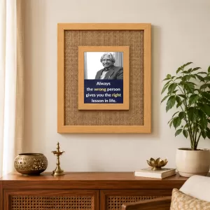 A. P. J. Abdul Kalam Laminated Jute Wall Photo Frame, 14 X 16 Inch (F174125) A. P. J. Abdul Kalam Laminated Jute Wall Photo Frame, 14 X 16 Inch (F174125)