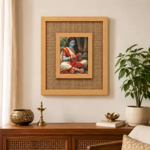 Maa Durga Laminated Jute Wall Photo Frame, 14 X 16 Inch (F174135) Maa Durga Laminated Jute Wall Photo Frame, 14 X 16 Inch (F174135)