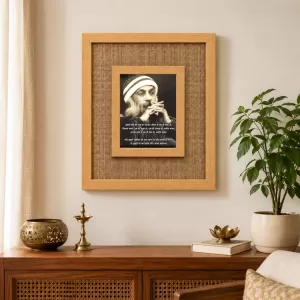 Osho Laminated Jute Wall Photo Frame, 14 X 16 Inch (F174142)
