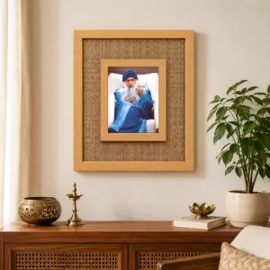 Osho Laminated Jute Wall Photo Frame, 14 X 16 Inch (F174157)