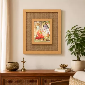 Shree Krishna Laminated Jute Wall Photo Frame, 14 X 16 Inch (F174183)