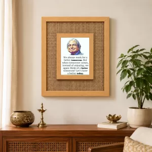 A. P. J. Abdul Kalam Laminated Jute Wall Photo Frame, 14 X 16 Inch (F174201) A. P. J. Abdul Kalam Laminated Jute Wall Photo Frame, 14 X 16 Inch (F174201)