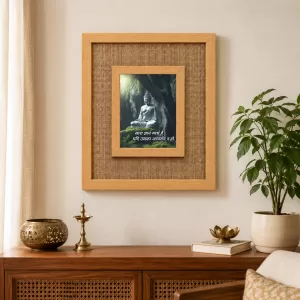 Buddha Laminated Jute Wall Photo Frame, 14 X 16 Inch (F174206) Buddha Laminated Jute Wall Photo Frame, 14 X 16 Inch (F174206)