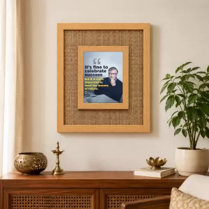 Bill Gates Laminated Jute Wall Photo Frame, 14 X 16 Inch (F174275) Bill Gates Laminated Jute Wall Photo Frame, 14 X 16 Inch (F174275)