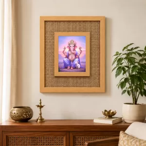 Lord Ganesha Laminated Jute Wall Photo Frame, 14 X 16 Inch (F174286) Lord Ganesha Laminated Jute Wall Photo Frame, 14 X 16 Inch (F174286)