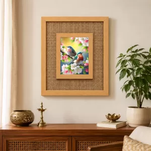 Birds Laminated Jute Wall Photo Frame, 14 X 16 Inch (F174299) Birds Laminated Jute Wall Photo Frame, 14 X 16 Inch (F174299)