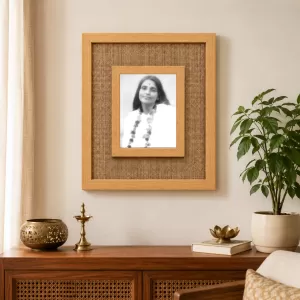 Anandamayi Ma Laminated Jute Wall Photo Frame, 14 X 16 Inch (F174338)