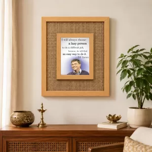 Bill Gates Laminated Jute Wall Photo Frame, 14 X 16 Inch (F174357) Bill Gates Laminated Jute Wall Photo Frame, 14 X 16 Inch (F174357)