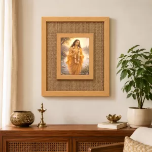 Saint Chaitannya Mahaprovu Laminated Jute Wall Photo Frame, 14 X 16 Inch (F174366)