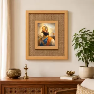Guru Gobind Singh Laminated Jute Wall Photo Frame, 14 X 16 Inch (F174369)