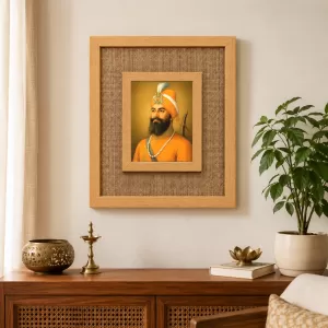 Guru Gobind Singh Laminated Jute Wall Photo Frame, 14 X 16 Inch (F174376)