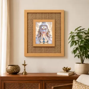 Lord Shiva Laminated Jute Wall Photo Frame, 14 X 16 Inch (F174399) Lord Shiva Laminated Jute Wall Photo Frame, 14 X 16 Inch (F174399)