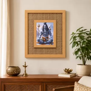 Lord Shiva Laminated Jute Wall Photo Frame, 14 X 16 Inch (F174419) Lord Shiva Laminated Jute Wall Photo Frame, 14 X 16 Inch (F174419)
