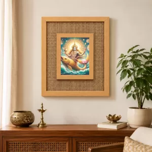 Maa Ganga Laminated Jute Wall Photo Frame, 14 X 16 Inch (F174430) Maa Ganga Laminated Jute Wall Photo Frame, 14 X 16 Inch (F174430)
