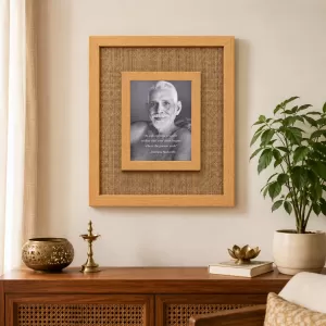 Ramana Maharshi Laminated Jute Wall Photo Frame, 14 X 16 Inch (F174431) Ramana Maharshi Laminated Jute Wall Photo Frame, 14 X 16 Inch (F174431)