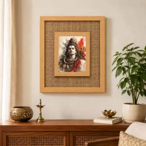 Lord Shiva Laminated Jute Wall Photo Frame, 14 X 16 Inch (F174449) Lord Shiva Laminated Jute Wall Photo Frame, 14 X 16 Inch (F174449)