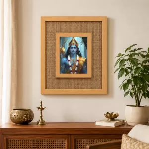 Lord Rama Laminated Jute Wall Photo Frame, 14 X 16 Inch (F174495) Lord Rama Laminated Jute Wall Photo Frame, 14 X 16 Inch (F174495)