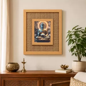 Buddha Laminated Jute Wall Photo Frame, 14 X 16 Inch (F174496) Buddha Laminated Jute Wall Photo Frame, 14 X 16 Inch (F174496)