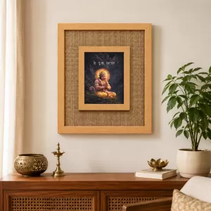 Hanuman Laminated Jute Wall Photo Frame, 14 X 16 Inch (F174534) Hanuman Laminated Jute Wall Photo Frame, 14 X 16 Inch (F174534)