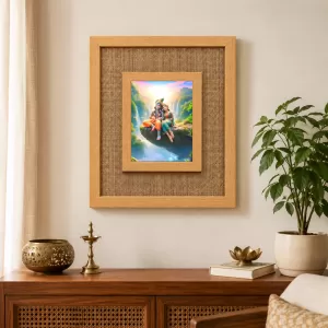 Radha Krishna Laminated Jute Wall Photo Frame, 14 X 16 Inch (F174550) Radha Krishna Laminated Jute Wall Photo Frame, 14 X 16 Inch (F174550)