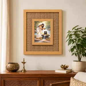 Lord Shiva Laminated Jute Wall Photo Frame, 14 X 16 Inch (F174551) Lord Shiva Laminated Jute Wall Photo Frame, 14 X 16 Inch (F174551)