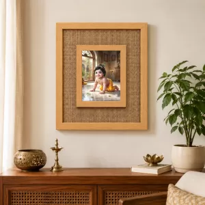 Lord Krishna Laminated Jute Wall Photo Frame, 14 X 16 Inch (F174565) Lord Krishna Laminated Jute Wall Photo Frame, 14 X 16 Inch (F174565)