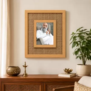 Osho Laminated Jute Wall Photo Frame, 14 X 16 Inch (F174574)