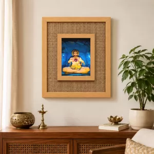 Hanuman Laminated Jute Wall Photo Frame, 14 X 16 Inch (F174575) Hanuman Laminated Jute Wall Photo Frame, 14 X 16 Inch (F174575)
