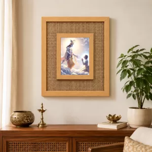 Lord Krishna Laminated Jute Wall Photo Frame, 14 X 16 Inch (F174593) Lord Krishna Laminated Jute Wall Photo Frame, 14 X 16 Inch (F174593)