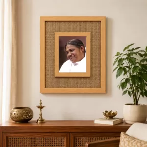 Mata Amritanandamayi Laminated Jute Wall Photo Frame, 14 X 16 Inch (F174596) Mata Amritanandamayi Laminated Jute Wall Photo Frame, 14 X 16 Inch (F174596)