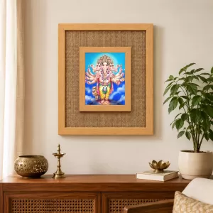 Lord Ganesha Laminated Jute Wall Photo Frame, 14 X 16 Inch (F174607) Lord Ganesha Laminated Jute Wall Photo Frame, 14 X 16 Inch (F174607)