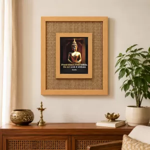 Buddha Laminated Jute Wall Photo Frame, 14 X 16 Inch (F174611) Buddha Laminated Jute Wall Photo Frame, 14 X 16 Inch (F174611)