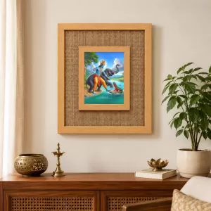 Lord Krishna Laminated Jute Wall Photo Frame, 14 X 16 Inch (F174637) Lord Krishna Laminated Jute Wall Photo Frame, 14 X 16 Inch (F174637)