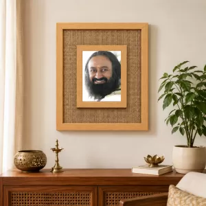 Sri Sri Ravi Shankar Laminated Jute Wall Photo Frame, 14 X 16 Inch (F174658)
