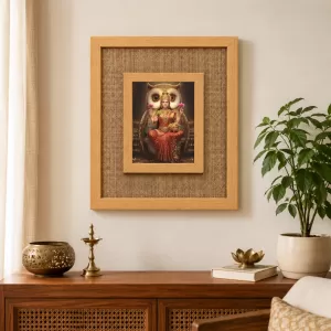 Lakshmi Maa Laminated Jute Wall Photo Frame, 14 X 16 Inch (F174660) Lakshmi Maa Laminated Jute Wall Photo Frame, 14 X 16 Inch (F174660)