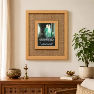 Osho Laminated Jute Wall Photo Frame, 14 X 16 Inch (F174663)