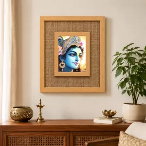 Lord Krishna Laminated Jute Wall Photo Frame, 14 X 16 Inch (F174699) Lord Krishna Laminated Jute Wall Photo Frame, 14 X 16 Inch (F174699)