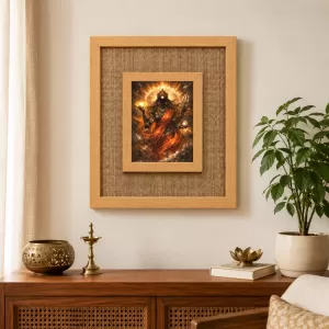 Maa Kaali Laminated Jute Wall Photo Frame, 14 X 16 Inch (F174751) Maa Kaali Laminated Jute Wall Photo Frame, 14 X 16 Inch (F174751)