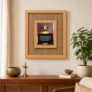 Buddha Laminated Jute Wall Photo Frame, 14 X 16 Inch (F174752) Buddha Laminated Jute Wall Photo Frame, 14 X 16 Inch (F174752)