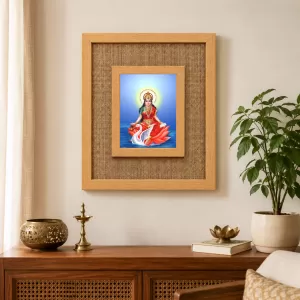 Goddess Saraswati Laminated Jute Wall Photo Frame, 14 X 16 Inch (F174753) Goddess Saraswati Laminated Jute Wall Photo Frame, 14 X 16 Inch (F174753)