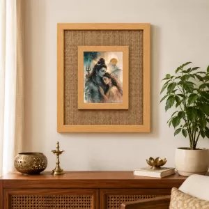 Shiva Parvati Laminated Jute Wall Photo Frame, 14 X 16 Inch (F174785) Shiva Parvati Laminated Jute Wall Photo Frame, 14 X 16 Inch (F174785)